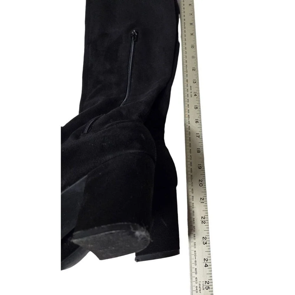 NY&C Over The‎ Knee Boots Block Heel Black Thigh High Boots Size 9